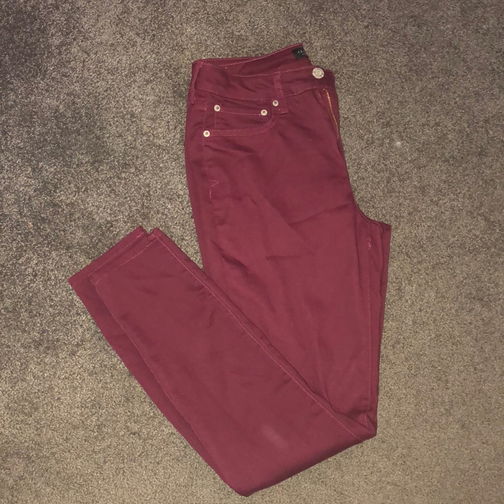 Aeropostale Highwaisted Maroon Jeggings